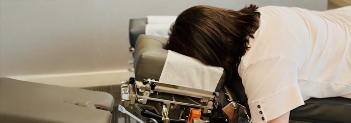 Patient Positioned On Chiropractic Treatment Table